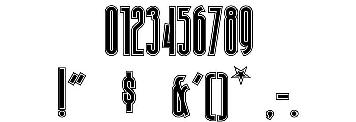 AndironOutline Font OTHER CHARS