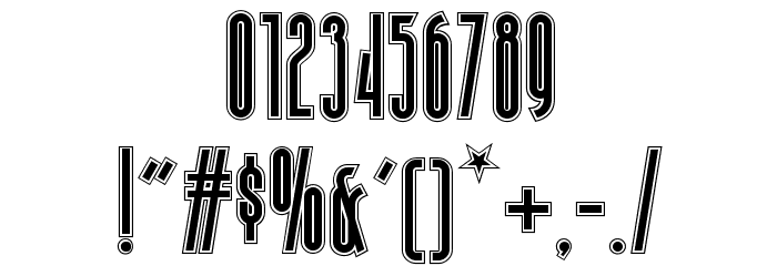 AndironOutlineNF Font OTHER CHARS