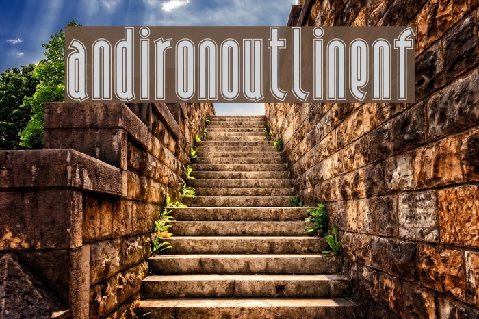 AndironOutlineNF Font examples