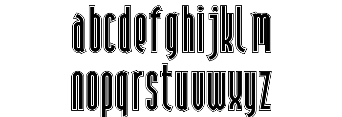 AndironOutlineNF Font LOWERCASE