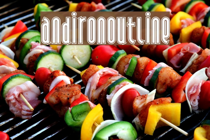 AndironOutline Font examples