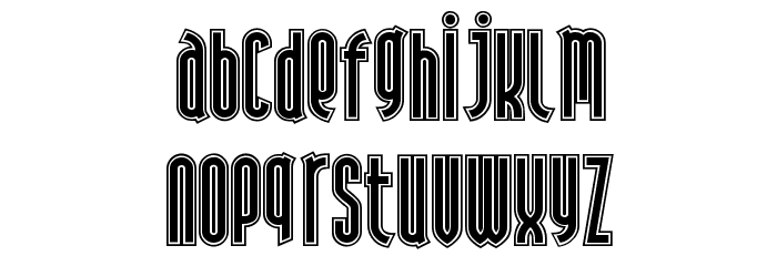 AndironOutline Font LOWERCASE