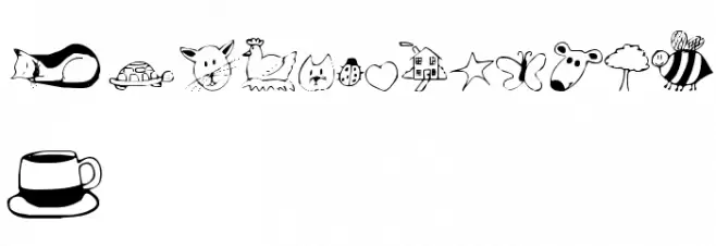 Andi's Critters Fuentes MAYÚSCULAS