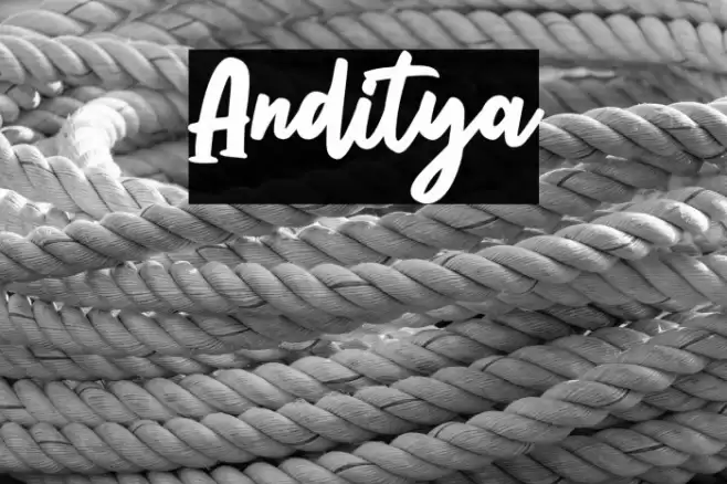 Anditya Font examples