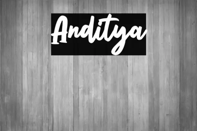 Anditya Font examples