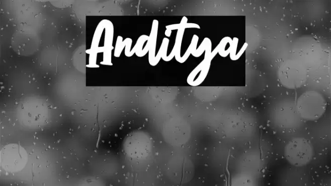Anditya Font examples