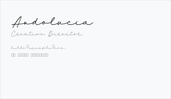 Andolucia Business Card