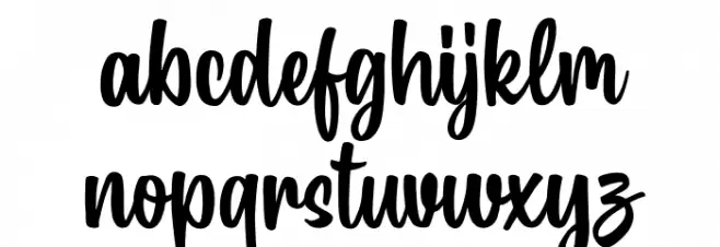 Andoly Cokie Regular Schriftart Kleinbuchstaben