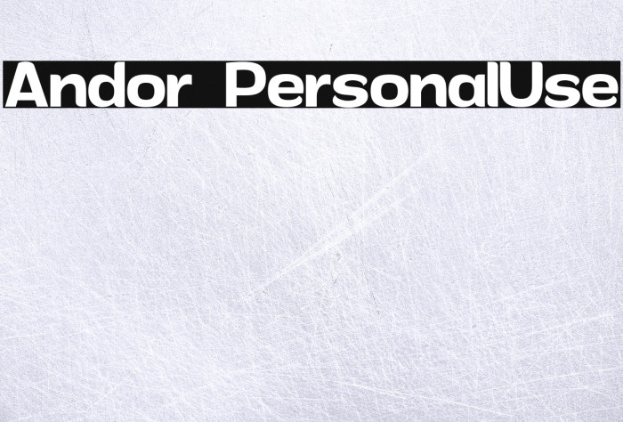 Andor PersonalUse Font examples
