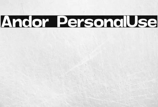 Andor PersonalUse Font examples
