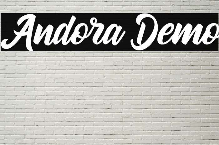 Andora Demo Font examples
