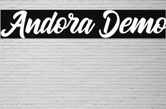Andora Demo Schriftart examples