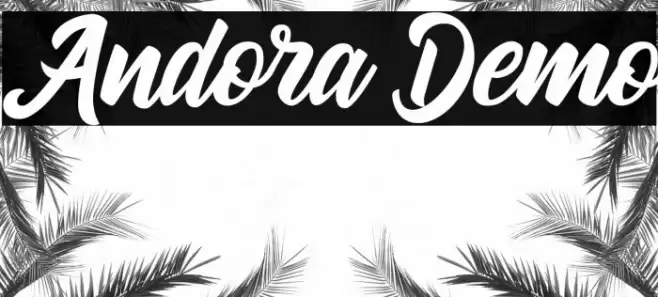Andora Demo Schriftart examples
