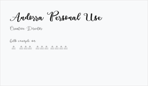 Andorra Personal Use Business Card