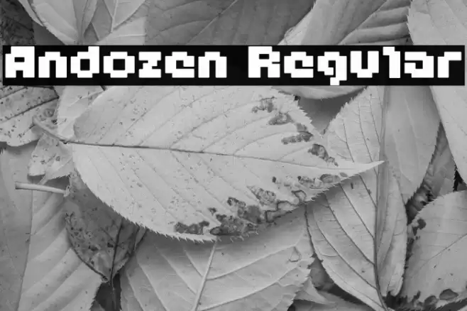 Andozen Regular Schriftart examples