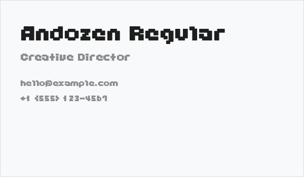 Andozen Regular Business Card