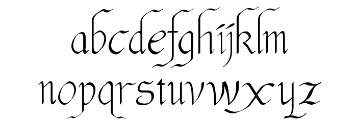 Andrade Swash Font LOWERCASE