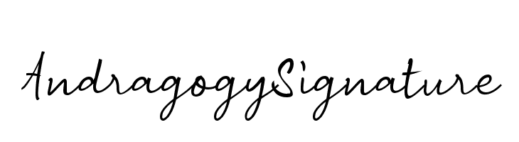 Andragogy Signature  フリーフォントのダウンロード