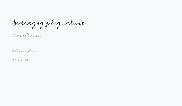 Andragogy Signature Business Card