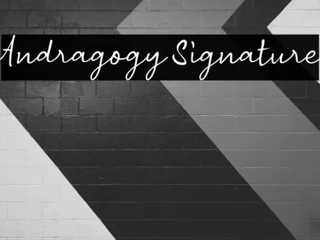 Andragogy Signature Font examples