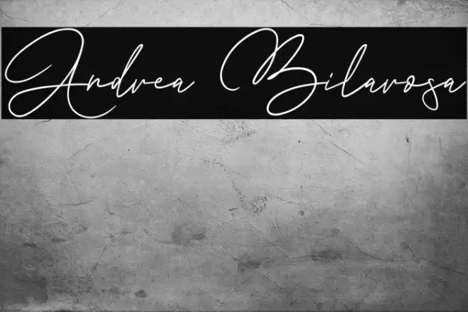 Andrea Bilarosa Font examples