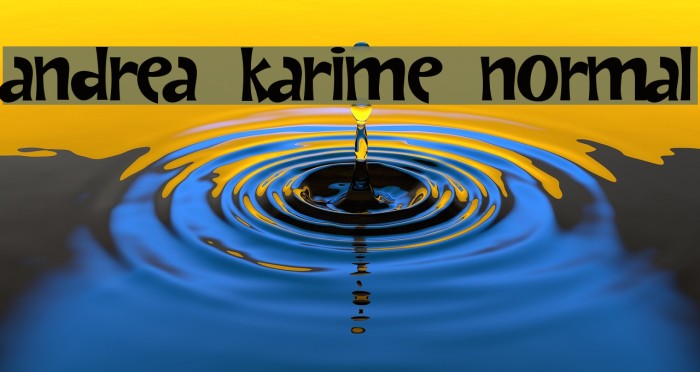 Andrea Karime Normal Font examples