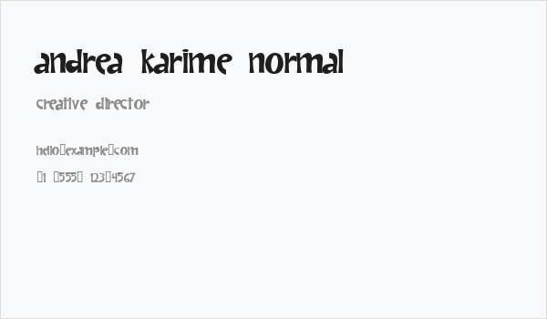 Andrea Karime Normal Business Card