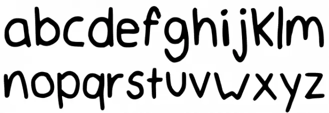 Andrea Regular फ़ॉन्ट लोअरकेस