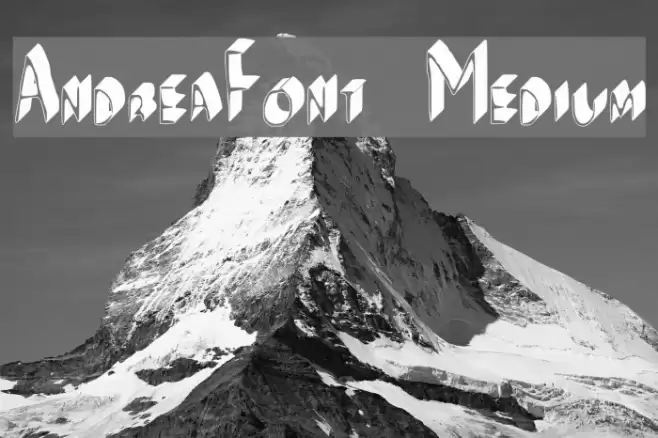 AndreaFont Medium Schriftart examples