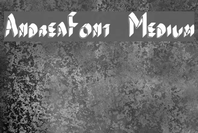 AndreaFont Medium Schriftart examples
