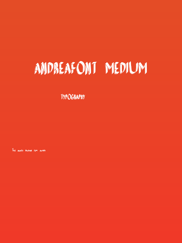 AndreaFont Medium Poster