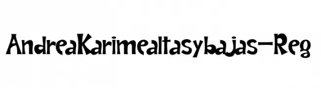 AndreaKarimealtasybajas-Reg  Frei Schriftart Herunterladen