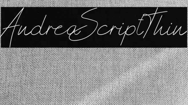 AndreaScriptThin Font examples