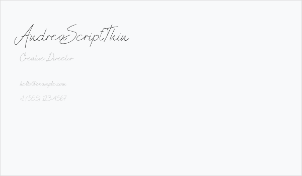 AndreaScriptThin Business Card