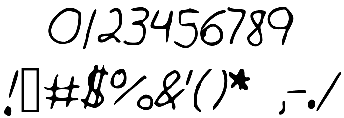 AndreaUnedited Font OTHER CHARS