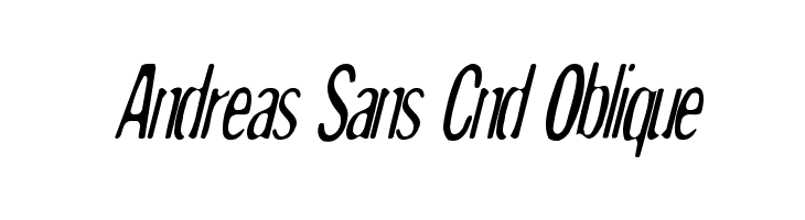 Andreas Sans Cnd Oblique Fonte