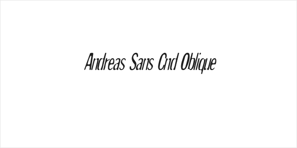 Andreas Sans Cnd Oblique Logo