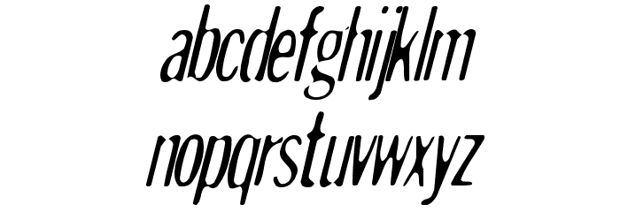 Andreas Sans Cnd Oblique Font LOWERCASE