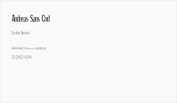 Andreas Sans Cnd Business Card
