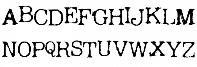 Andreas Typewriter Polices MAJUSCULES