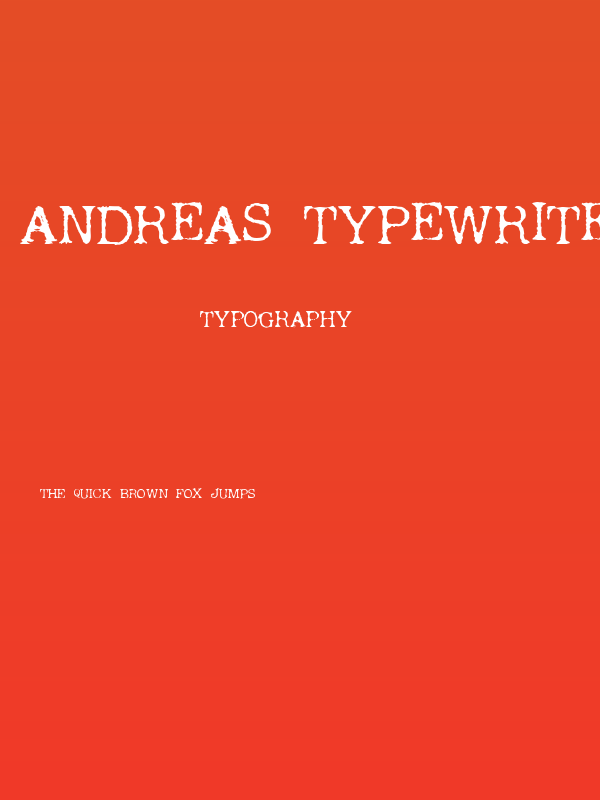 Andreas Typewriter Poster