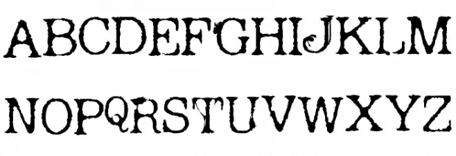 Andreas Typewriter フォント 小文字