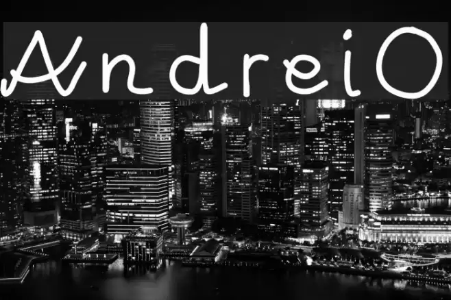 AndreiO Font examples