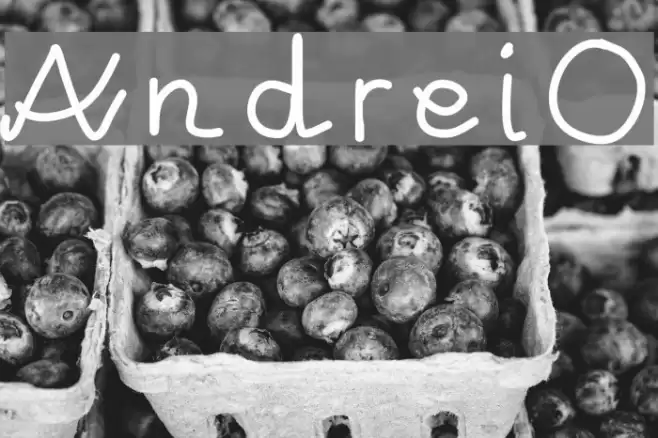 AndreiO Font examples