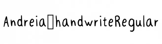 Andreia_handwrite Regular  नि: शुल्क फ़ॉन्ट्स डाउनलोड