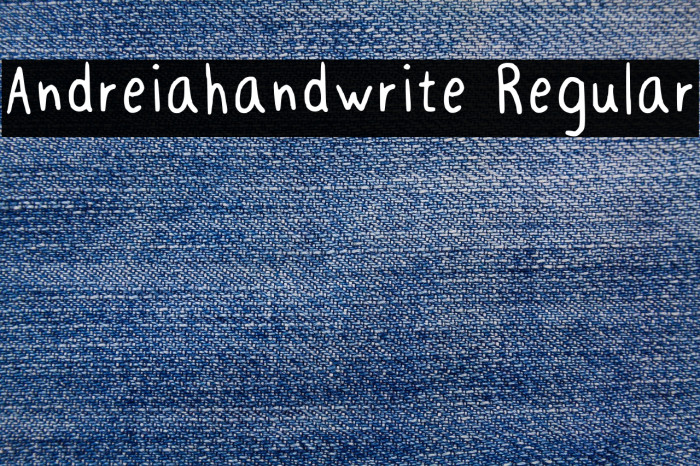 Andreia_handwrite Regular Example 1