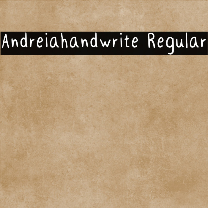 Andreia_handwrite Regular Example 3