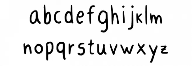 Andreia_handwrite Regular 字体 小写