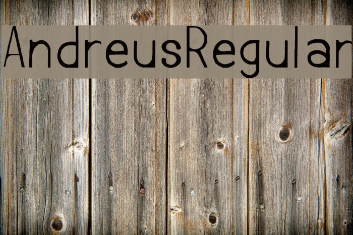 Andreus-Regular Font examples