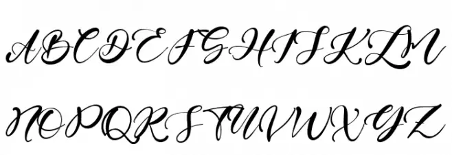 Andrew Script フォント 大文字